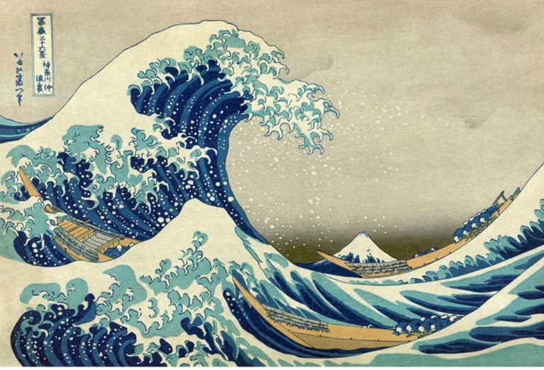 La gran ola de Kanagawa, de Hokusai